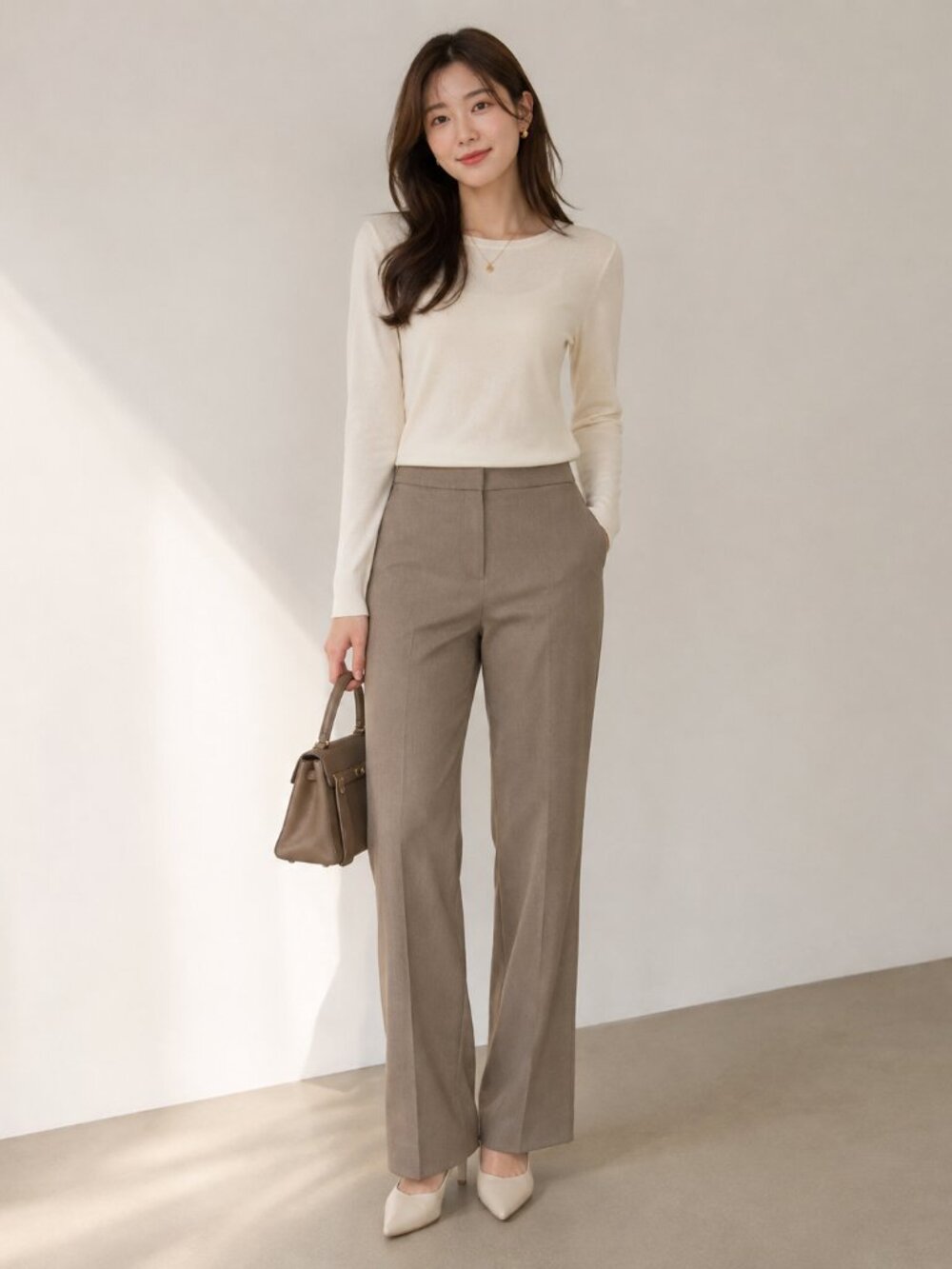 Womens Pendleton Dress Pants Slacks Brown Wool 12 Petite